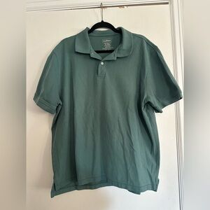 LL Bean Men’s Sz: XL traditional fit short sleeve Dusty Green Polo Top.